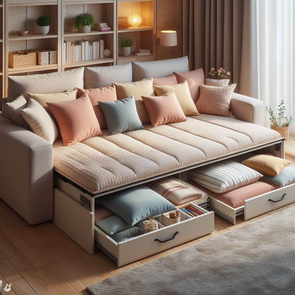 sofa cama almacenamiento